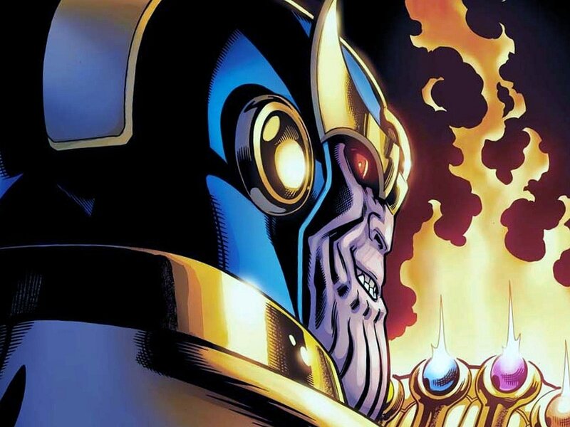 Thanos in Armor — Blue, Dramatic