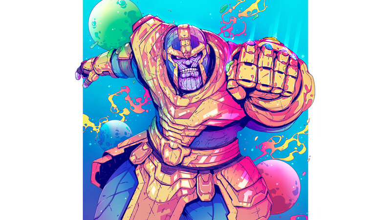 Thanos in Armor — Blue