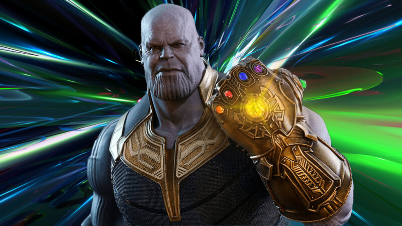 Thanos with Infinity Gauntlet — Green