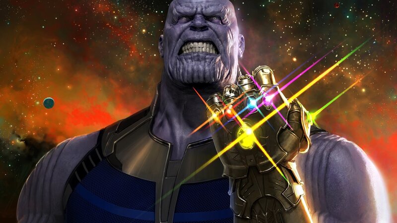 Thanos with Infinity Gauntlet — Purple, Dramatic