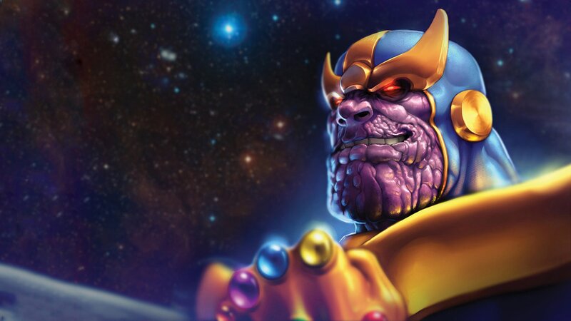 Thanos with Infinity Gauntlet — Purple