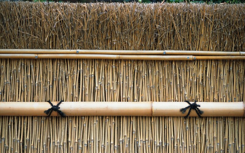 thatched bamboo wall