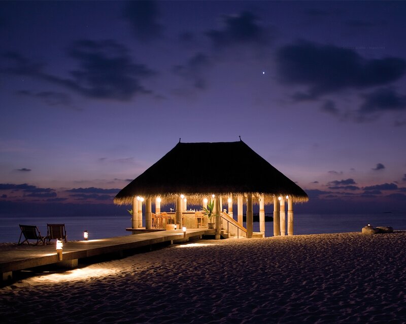Thatched Beach Hut — Purple
