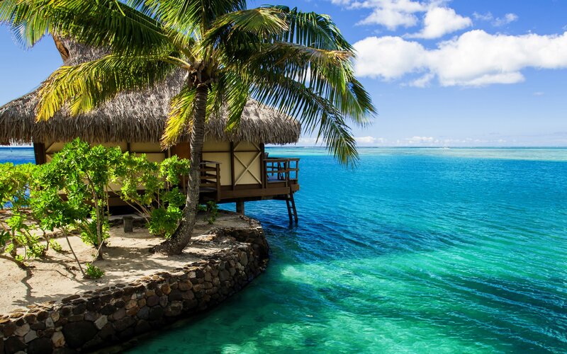 Thatched Bungalow on Beach
