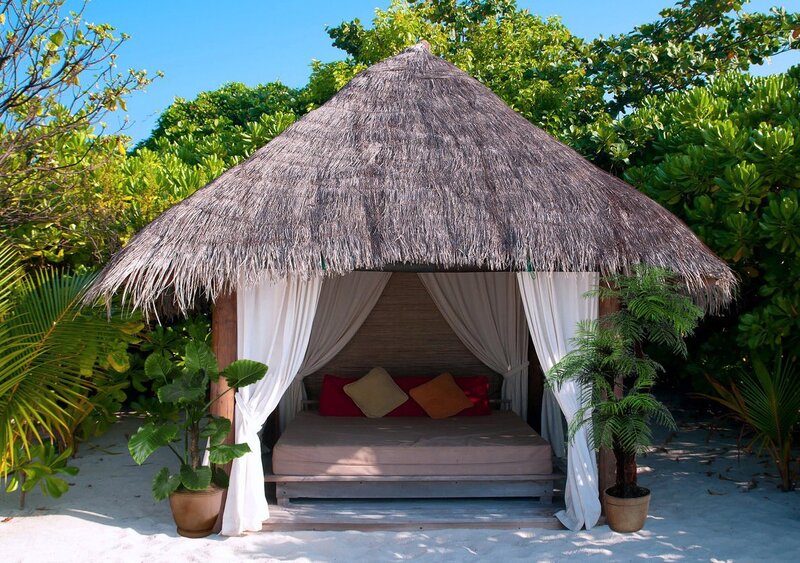 Thatched Cabana on Beach