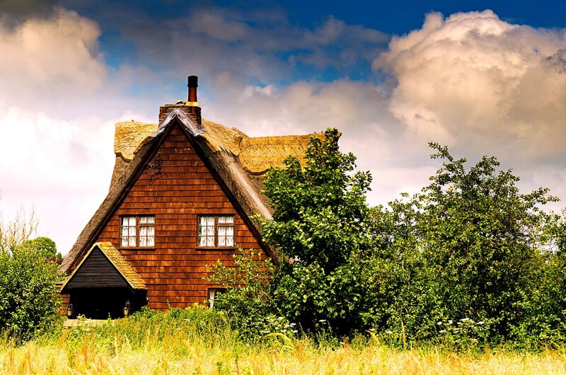 Thatched Cottage — Brown, Dramatic