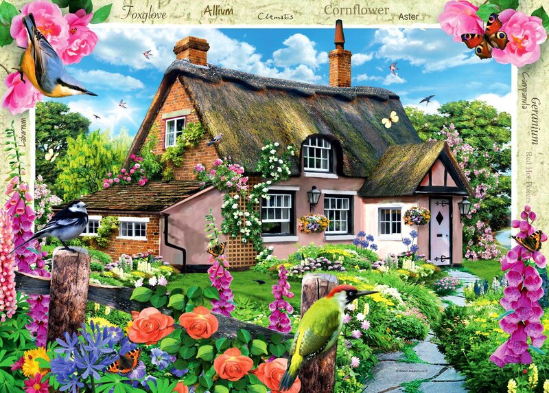 Thatched Cottage Garden — Pink