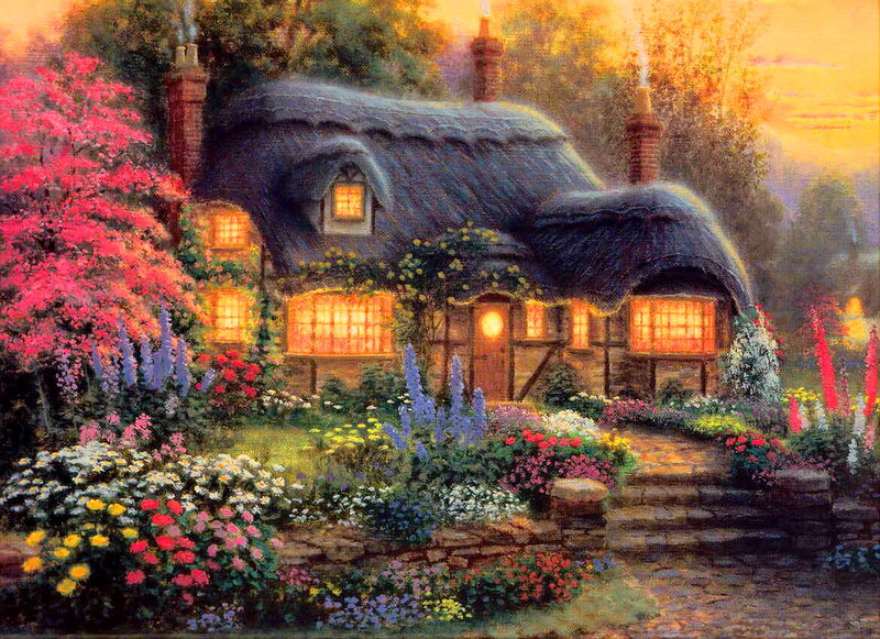 Thatched Cottage Garden — Yellow
