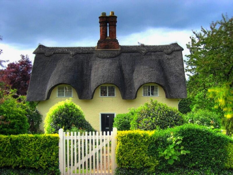 Thatched Cottage — Green, Serene, Afternoon