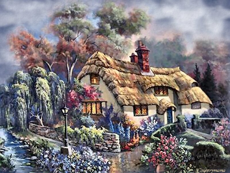 Thatched Cottage — Green, Serene