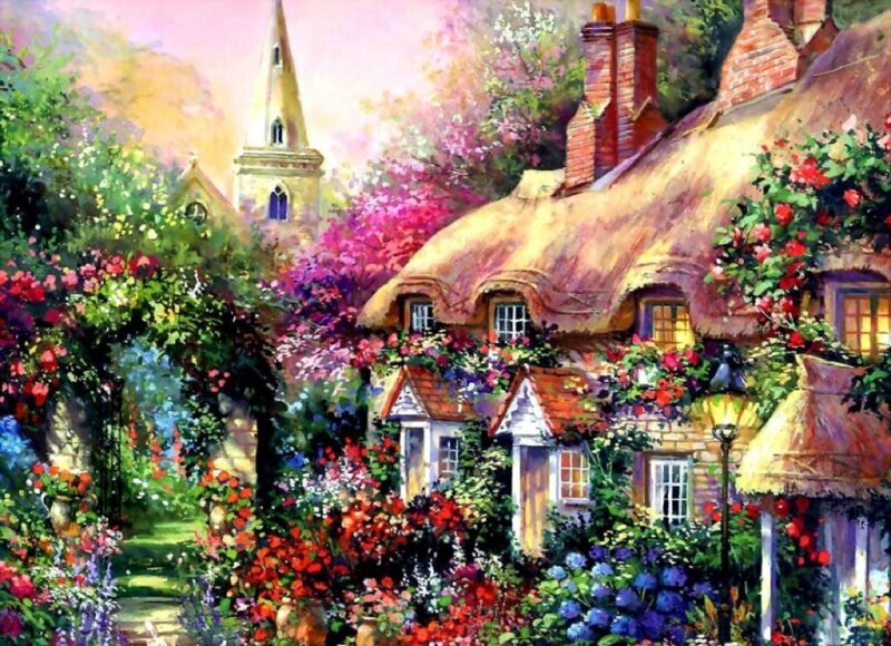 Thatched Cottage Village — Green