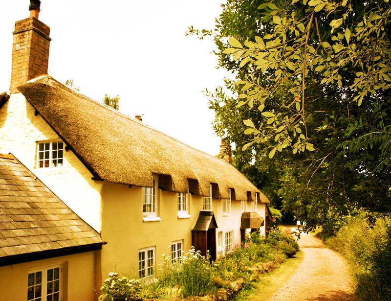 Thatched Cottage Village — Yellow, Serene