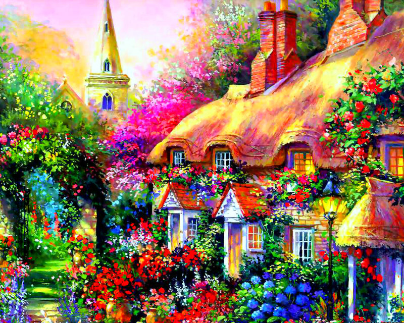 Thatched Cottage Village — Yellow