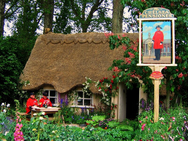 Thatched Cottage with Figures