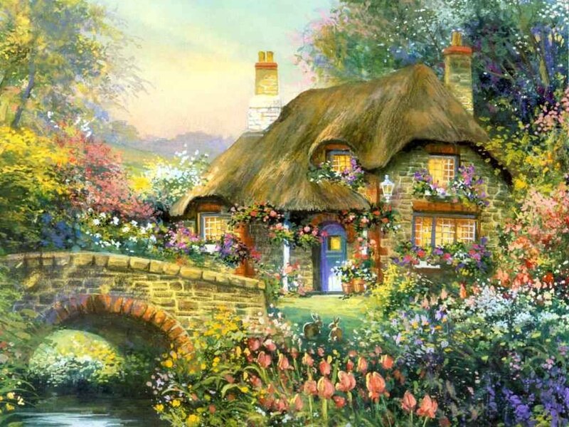 Thatched Cottage with Garden — Green, Serene