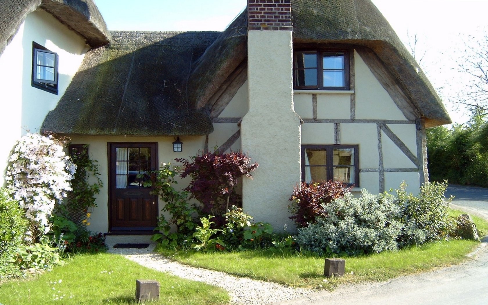 Thatched cottage with garden
