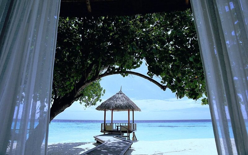 Thatched Gazebo on Beach