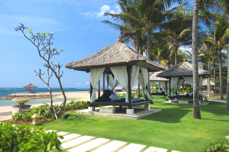Thatched Gazebos on Beach