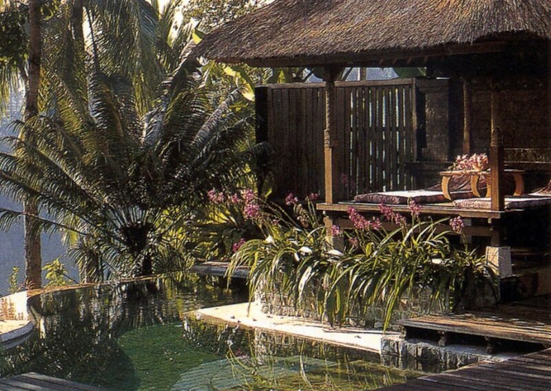 Thatched Hut by Pool — Brown