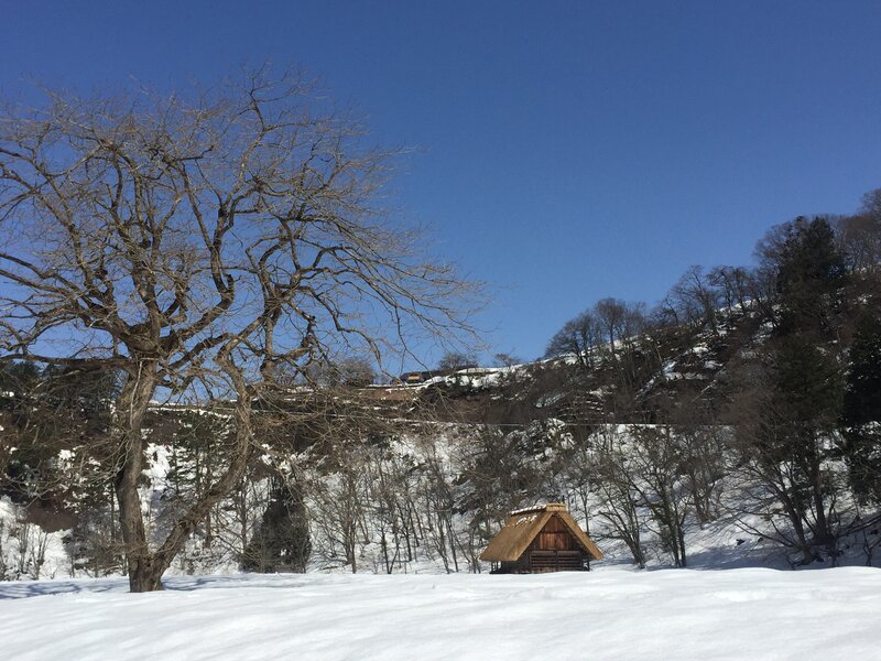 Thatched Hut in Snow