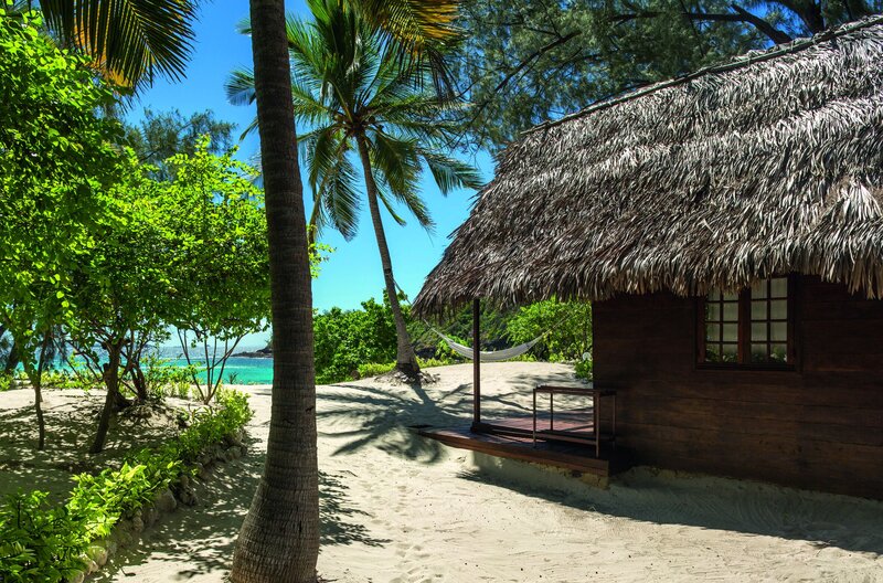 Thatched Hut on Beach — Brown