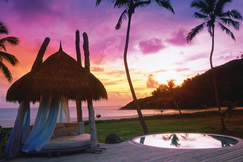 Thatched Hut on Deck — Purple