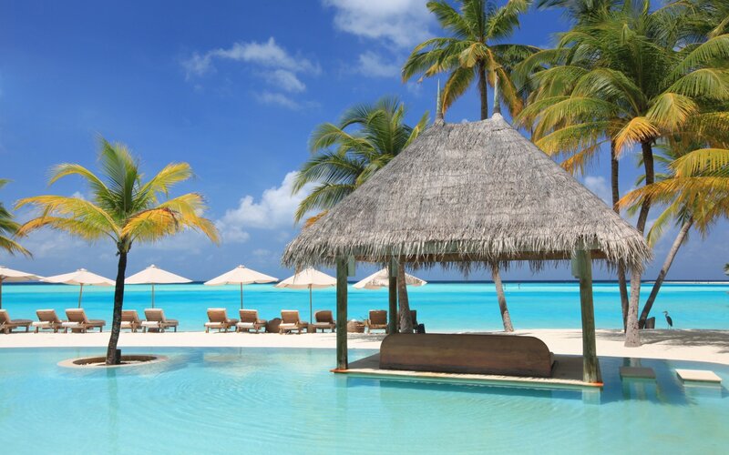 Thatched Hut on Pool