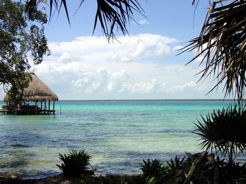 Thatched Hut on Water — Blue, Serene