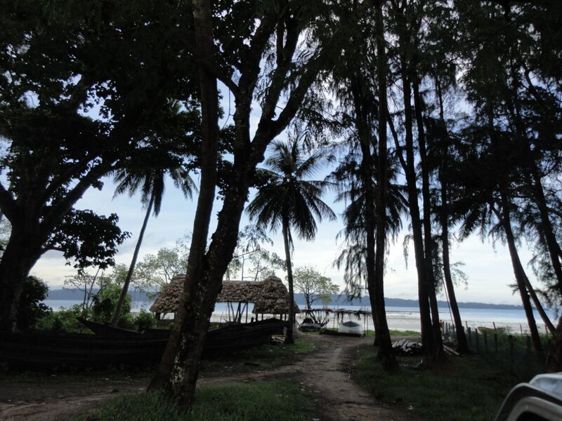 Thatched Huts by the Sea
