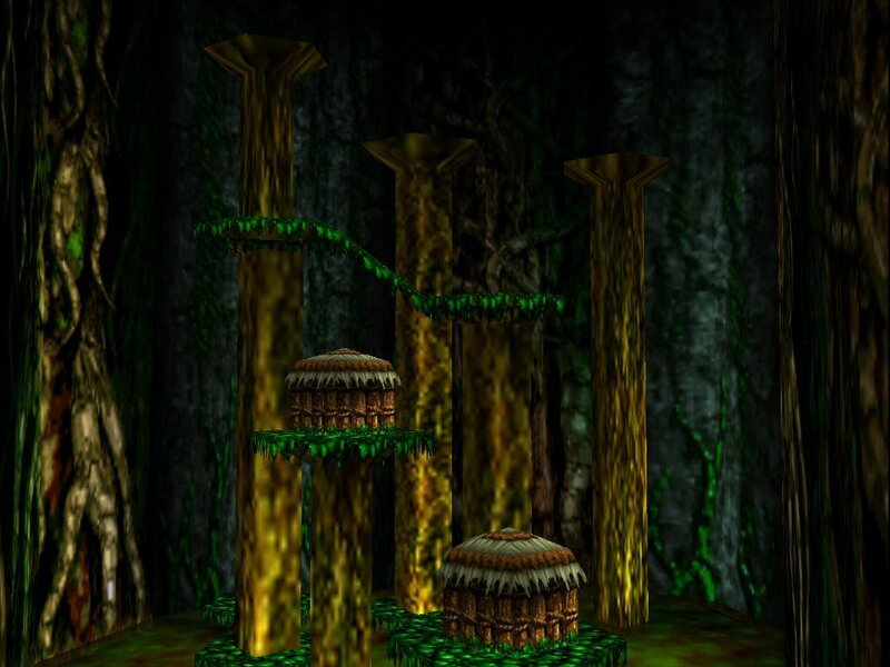 Thatched Huts in Forest