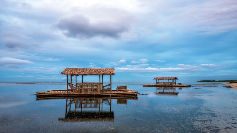 Thatched Huts on Rafts
