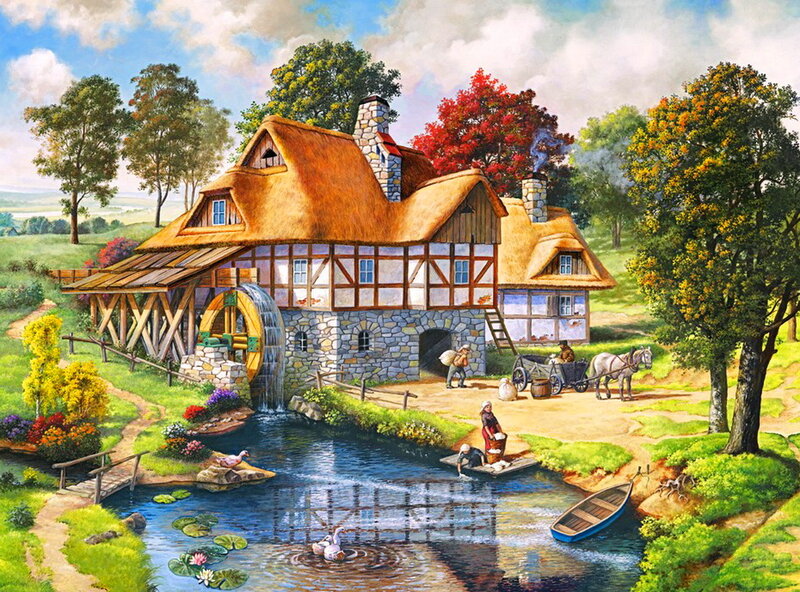 Thatched Mill House — Green, Serene