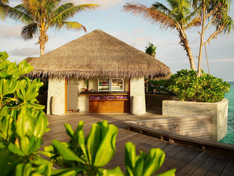 Thatched-roof Bar on Deck