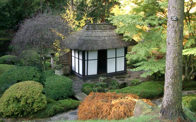 Thatched-roof Garden Hut