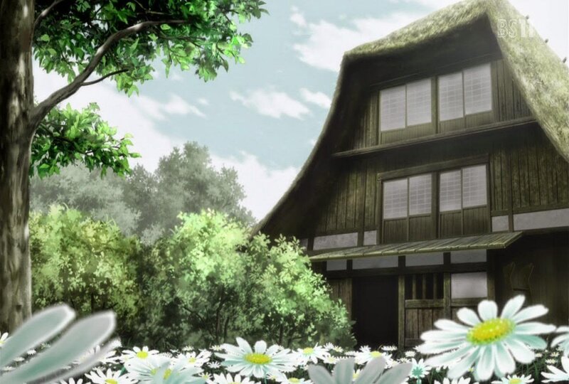 Thatched-roof House — Green, Serene, Spring