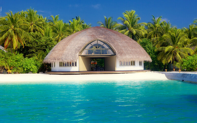 Thatched-roof Hut — Blue
