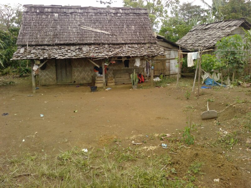 Thatched-roof Huts — Brown