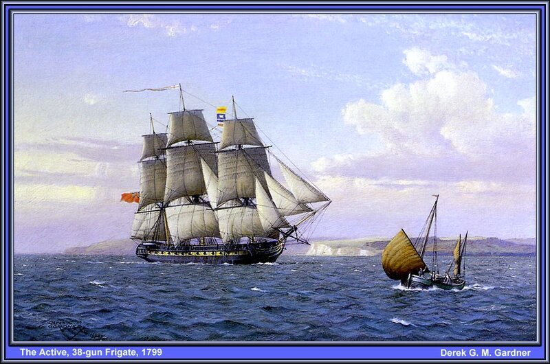 The Active frigate painting