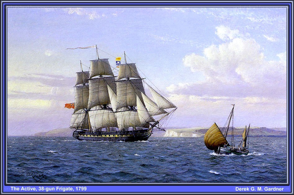The Active frigate painting