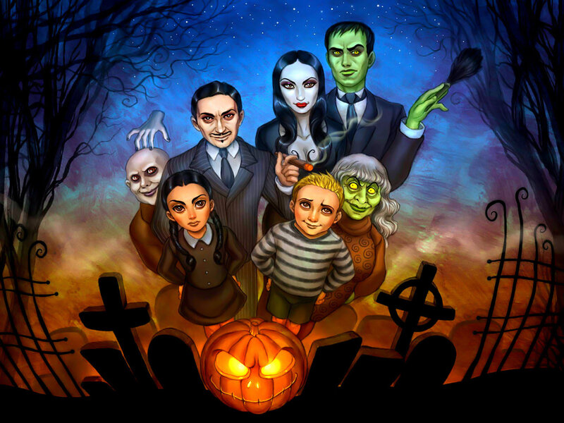 The Addams Family Characters — Blue