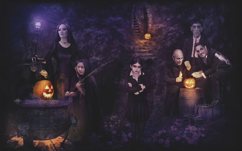 The Addams Family Characters — Purple
