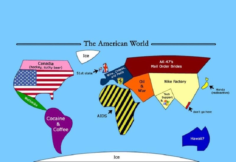 The American World map