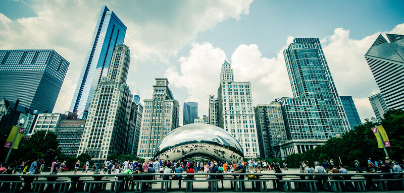 The Bean Sculpture — Blue, Urban