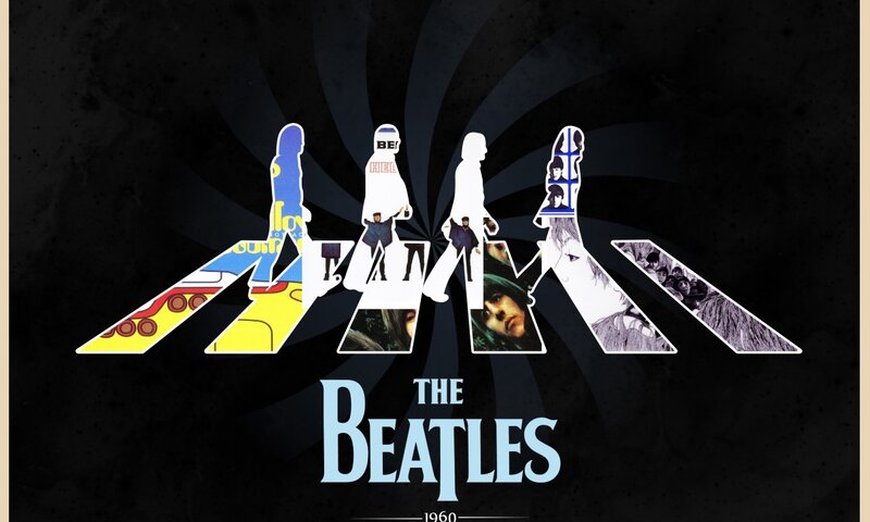 The Beatles album art collage
