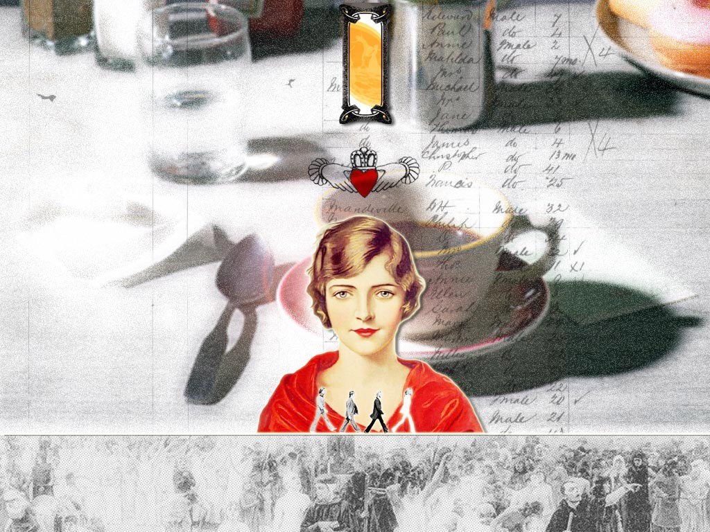 The Beatles album cover collage