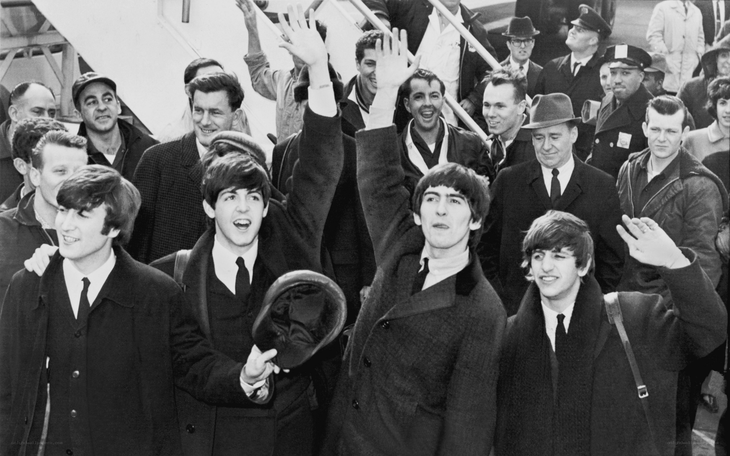 The Beatles arrive in the USA