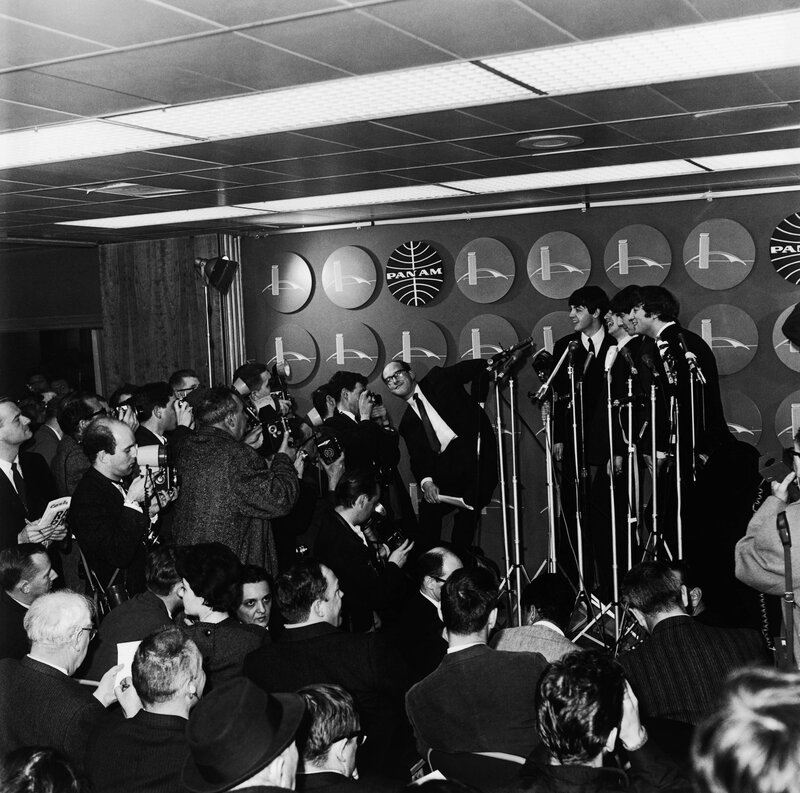 The Beatles at press conference