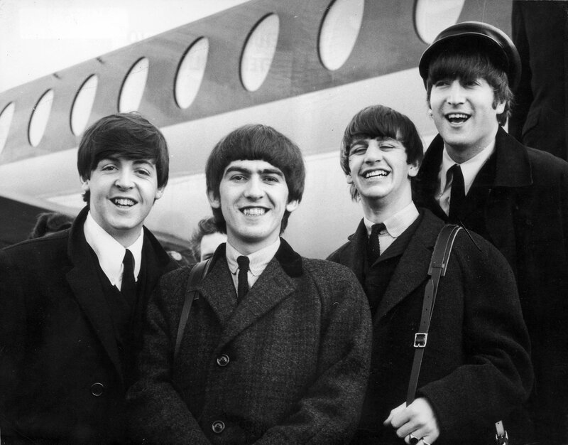 The Beatles at the airport