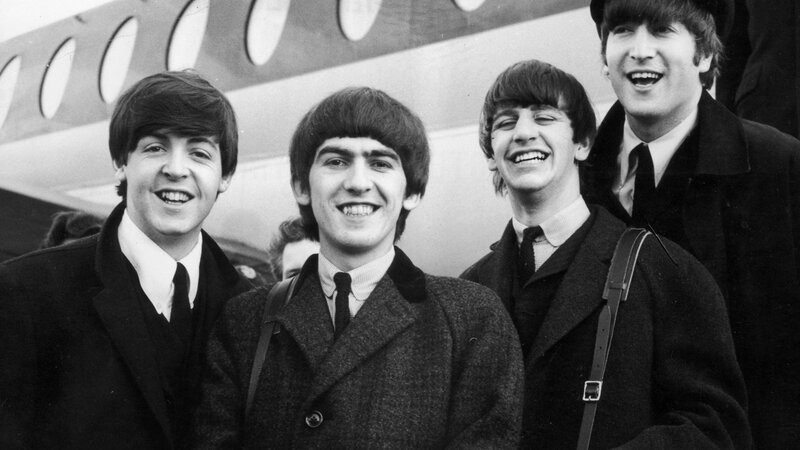 The Beatles at the airport