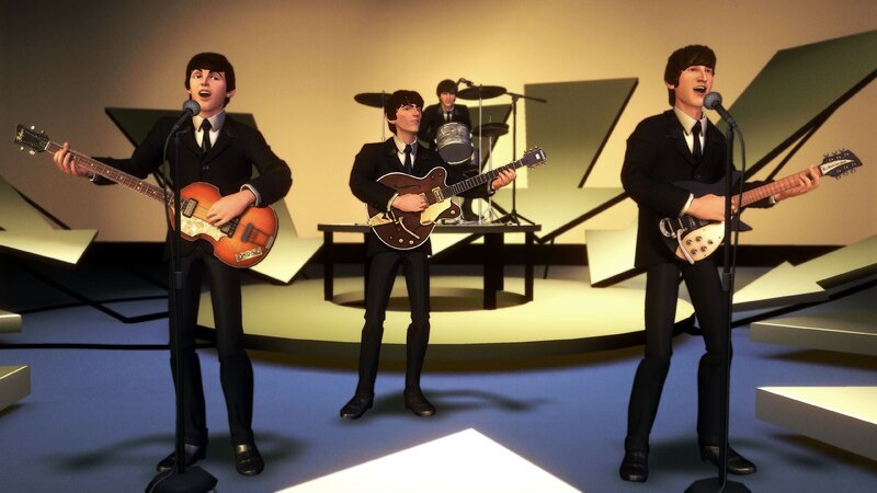 The Beatles Band — Black, Performing, 3d Render